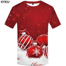 Load image into Gallery viewer, KYKU Christmas Tree Shirt Men Xmas T-shirt Party 3d Printed Tshirt Vintage Punk Rock T Shirt Harajuku Anime Apple Mens Clothing