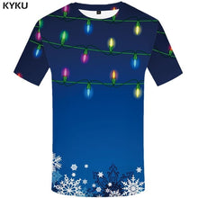 Load image into Gallery viewer, KYKU Christmas Tree Shirt Men Xmas T-shirt Party 3d Printed Tshirt Vintage Punk Rock T Shirt Harajuku Anime Apple Mens Clothing