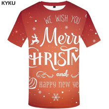 Load image into Gallery viewer, KYKU Christmas Tree Shirt Men Xmas T-shirt Party 3d Printed Tshirt Vintage Punk Rock T Shirt Harajuku Anime Apple Mens Clothing