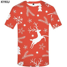 Load image into Gallery viewer, KYKU Christmas Tree Shirt Men Xmas T-shirt Party 3d Printed Tshirt Vintage Punk Rock T Shirt Harajuku Anime Apple Mens Clothing