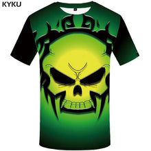 Load image into Gallery viewer, KYKU Skull T-shirt Men Gray Skeleton T Shirt Anime Clothes Cool 3d Printed Tshirt Casual Vintage Mens Clothing Summer Streetwear