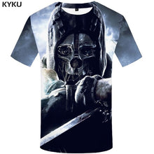 Load image into Gallery viewer, KYKU Skull T-shirt Men Gray Skeleton T Shirt Anime Clothes Cool 3d Printed Tshirt Casual Vintage Mens Clothing Summer Streetwear
