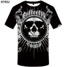Load image into Gallery viewer, KYKU Skull T-shirt Men Gray Skeleton T Shirt Anime Clothes Cool 3d Printed Tshirt Casual Vintage Mens Clothing Summer Streetwear