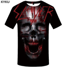 Load image into Gallery viewer, KYKU Skull T-shirt Men Gray Skeleton T Shirt Anime Clothes Cool 3d Printed Tshirt Casual Vintage Mens Clothing Summer Streetwear