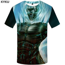 Load image into Gallery viewer, KYKU Skull T-shirt Men Gray Skeleton T Shirt Anime Clothes Cool 3d Printed Tshirt Casual Vintage Mens Clothing Summer Streetwear