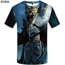 Load image into Gallery viewer, KYKU Skull T-shirt Men Gray Skeleton T Shirt Anime Clothes Cool 3d Printed Tshirt Casual Vintage Mens Clothing Summer Streetwear